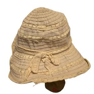 Cappelli Straworld lace striped bucket hat OS